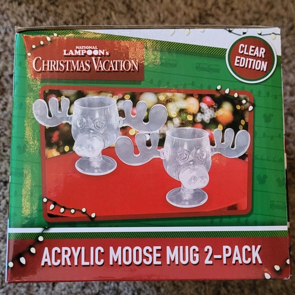 New in Box Christmas Vacation Moose Mug 2 pack - Picture 1 of 3